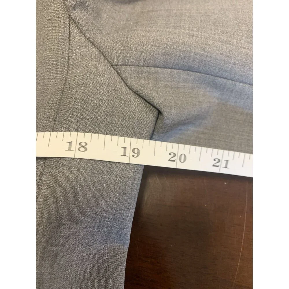 J. Crew Bi-Stretch Wool Blazer Italy Tollegno 1900 Lined Gray Size 12 - Picture 7 of 11
